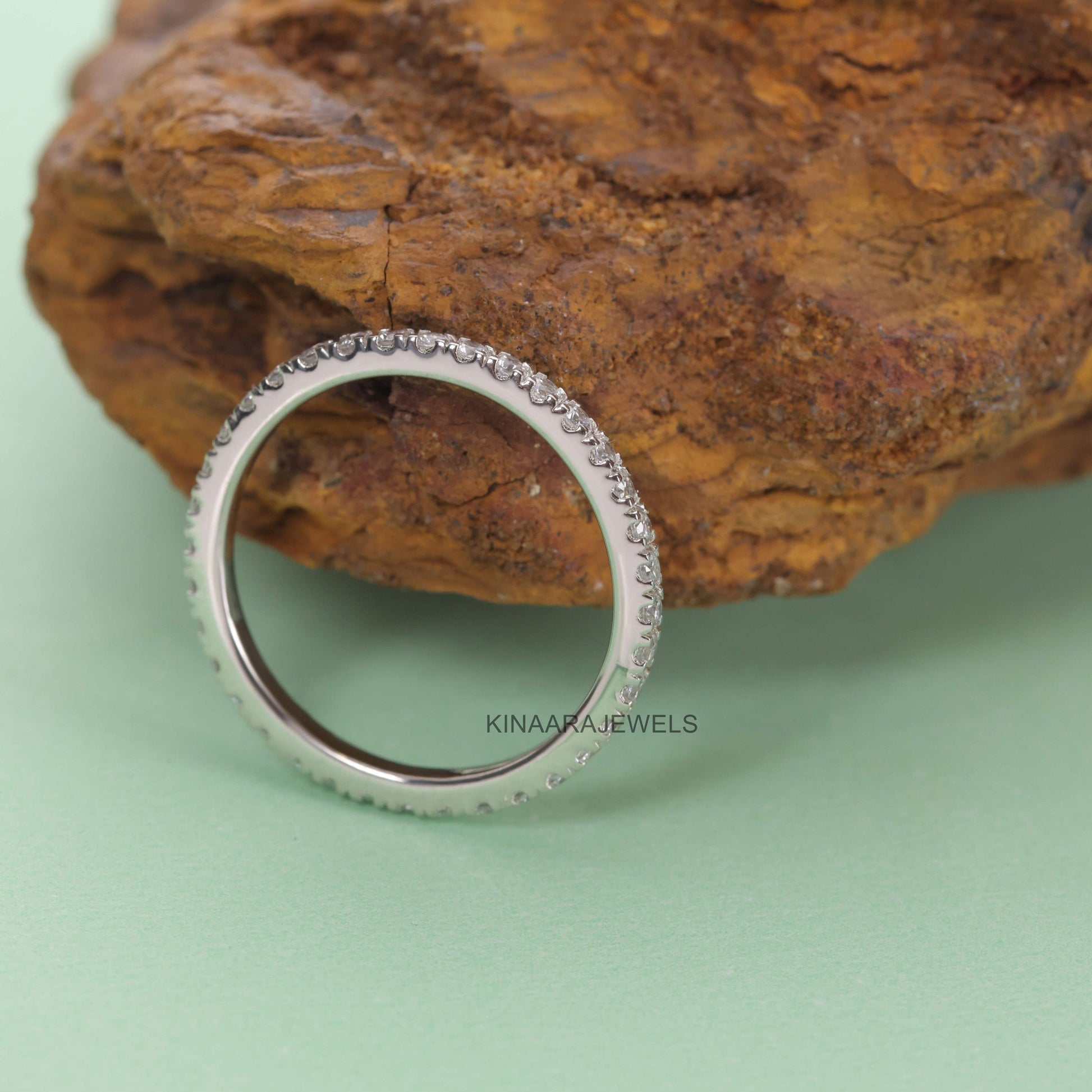 Round Cut Lab Grown Full Eternity Wedding Band3