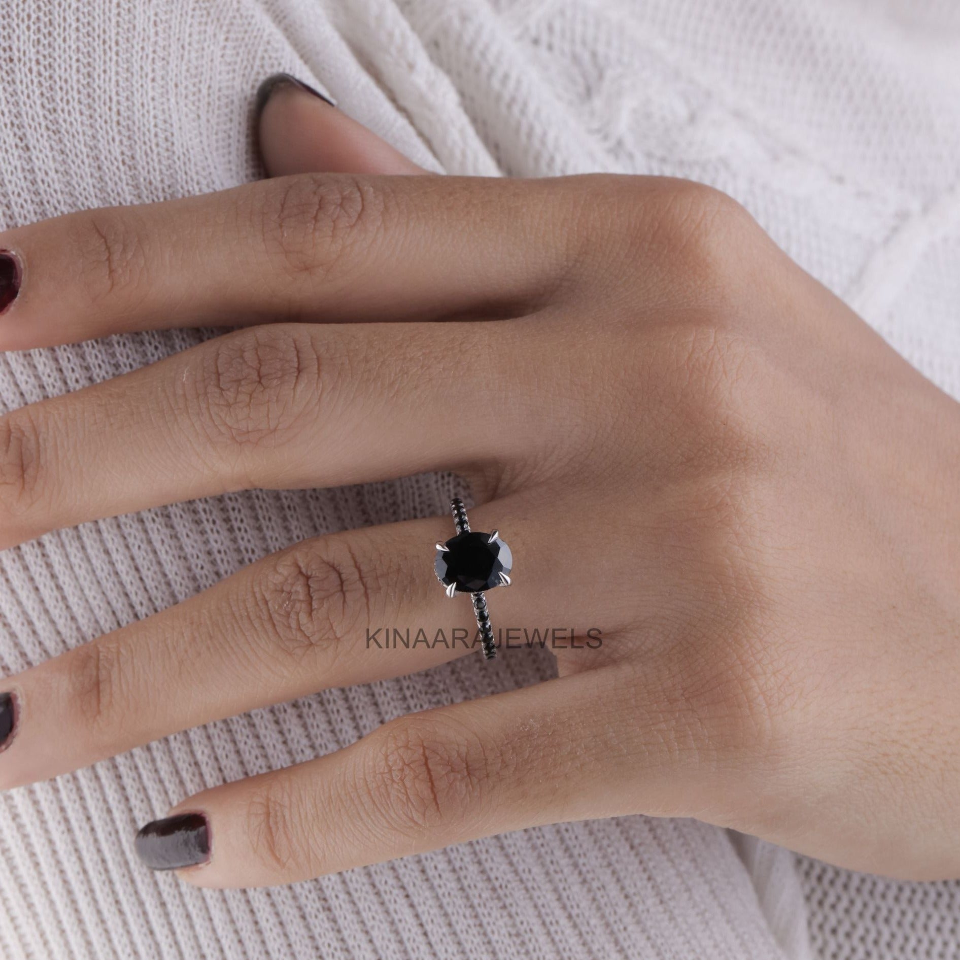 oval black diamond engagement rings