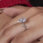 3 CT Pear Cut Diamond 14K White Gold Engagement Ring - Kinaara Jewels1