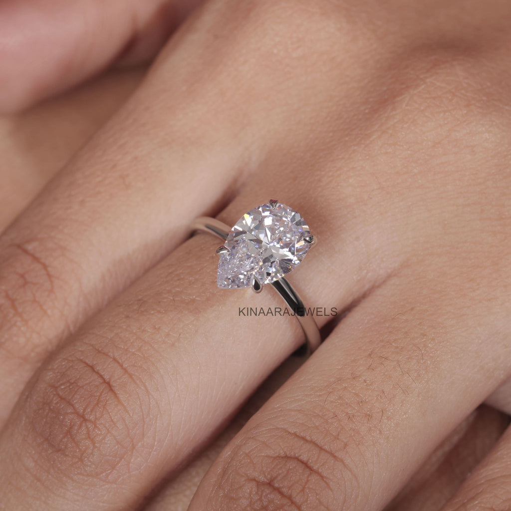 pear shaped diamond engagement ring