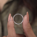 Round Cut Lab Grown Full Eternity Wedding Band4