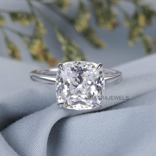 2.50 CT Solitaire Brilliant Cushion Cut Lab Grown Diamond Ring			