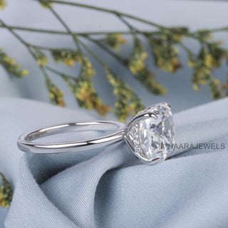 Solitaire Brilliant Cushion Cut Lab Grown Diamond Ring - Kinaara Jewels