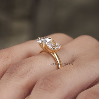 Pear & Cushion Cut Toi Et Moi Diamond Engagement Ring - Kinaara Jewels5