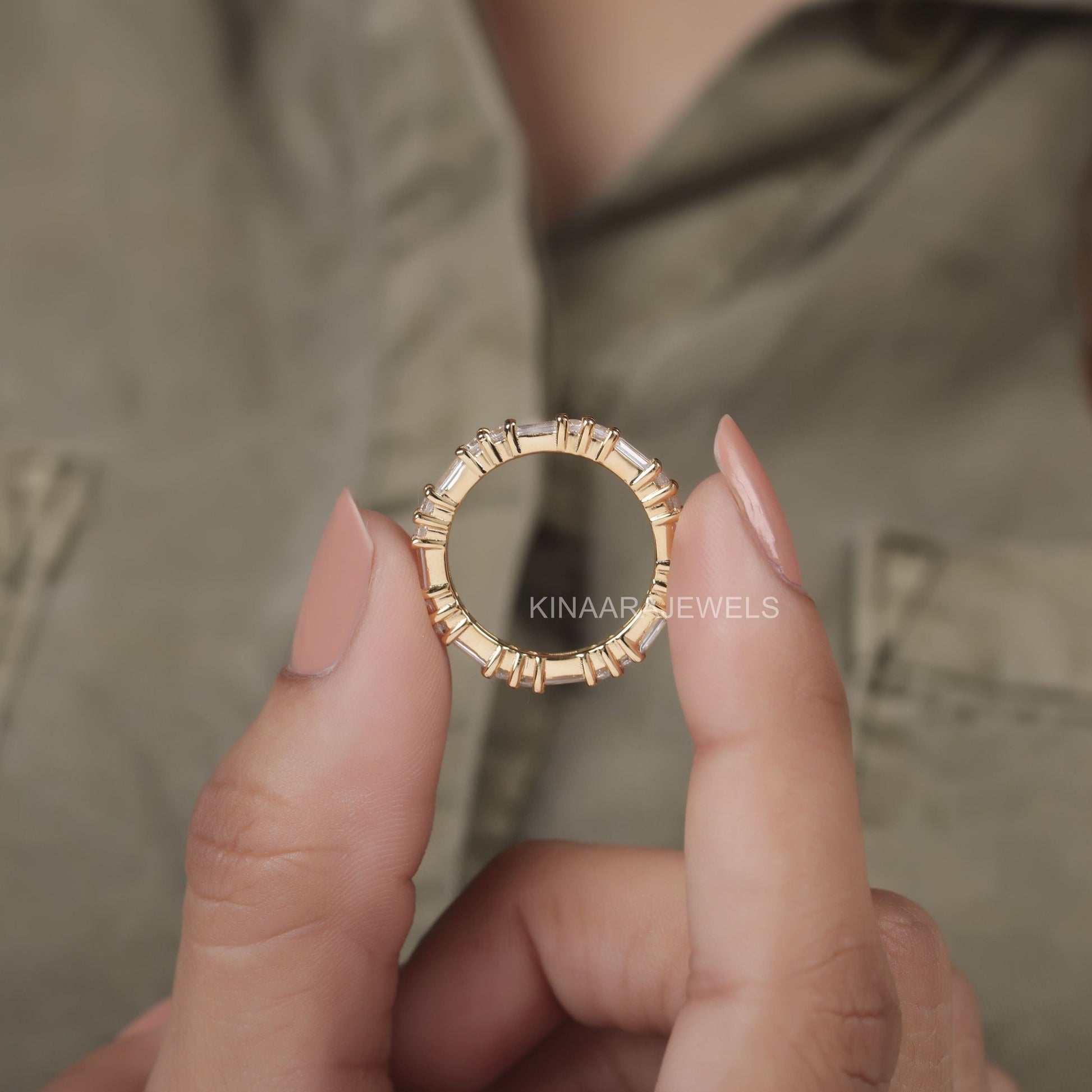 baguette and round diamond eternity band3