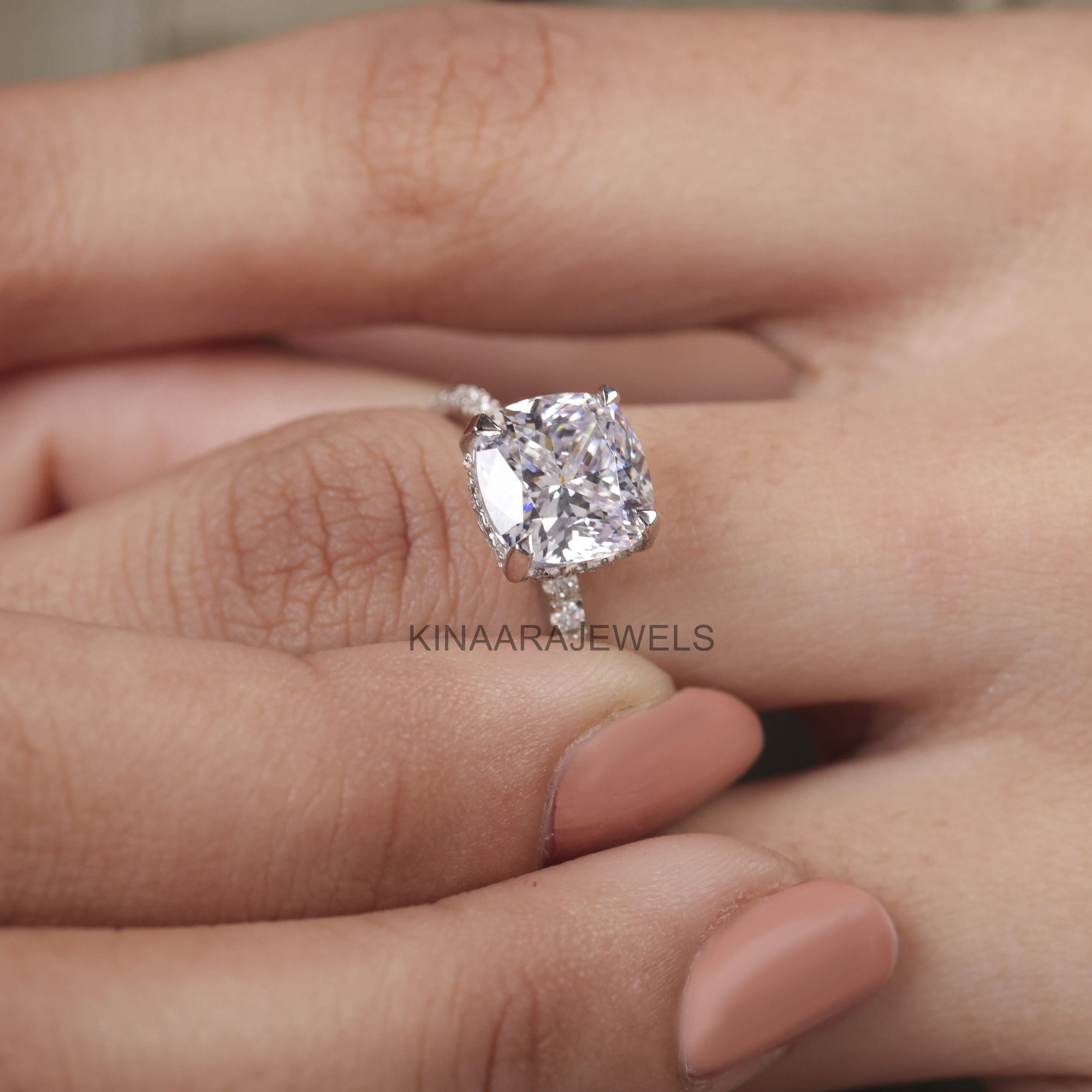 hidden halo engagement ring