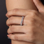 princess cut eternity band