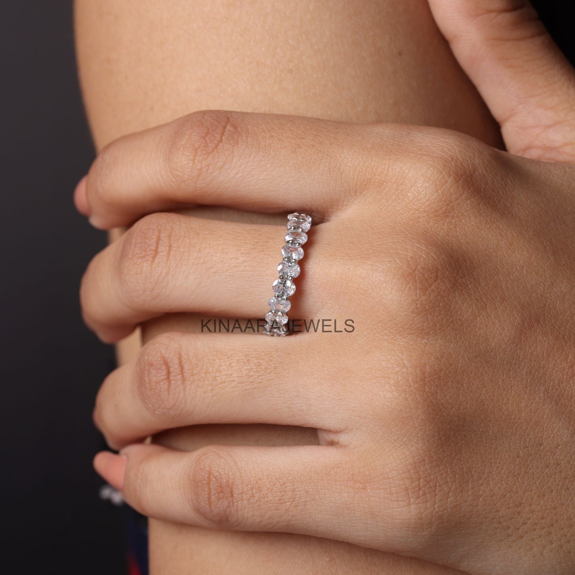 princess cut eternity band