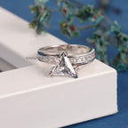 7 mm Triangle Moissanite Solitaire Ring Anniversary Gift for Woman