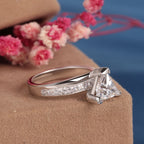 7 mm Triangle Moissanite Solitaire Ring Anniversary Gift for Woman1							