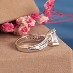 7 mm Triangle Moissanite Diamond Solitaire Ring