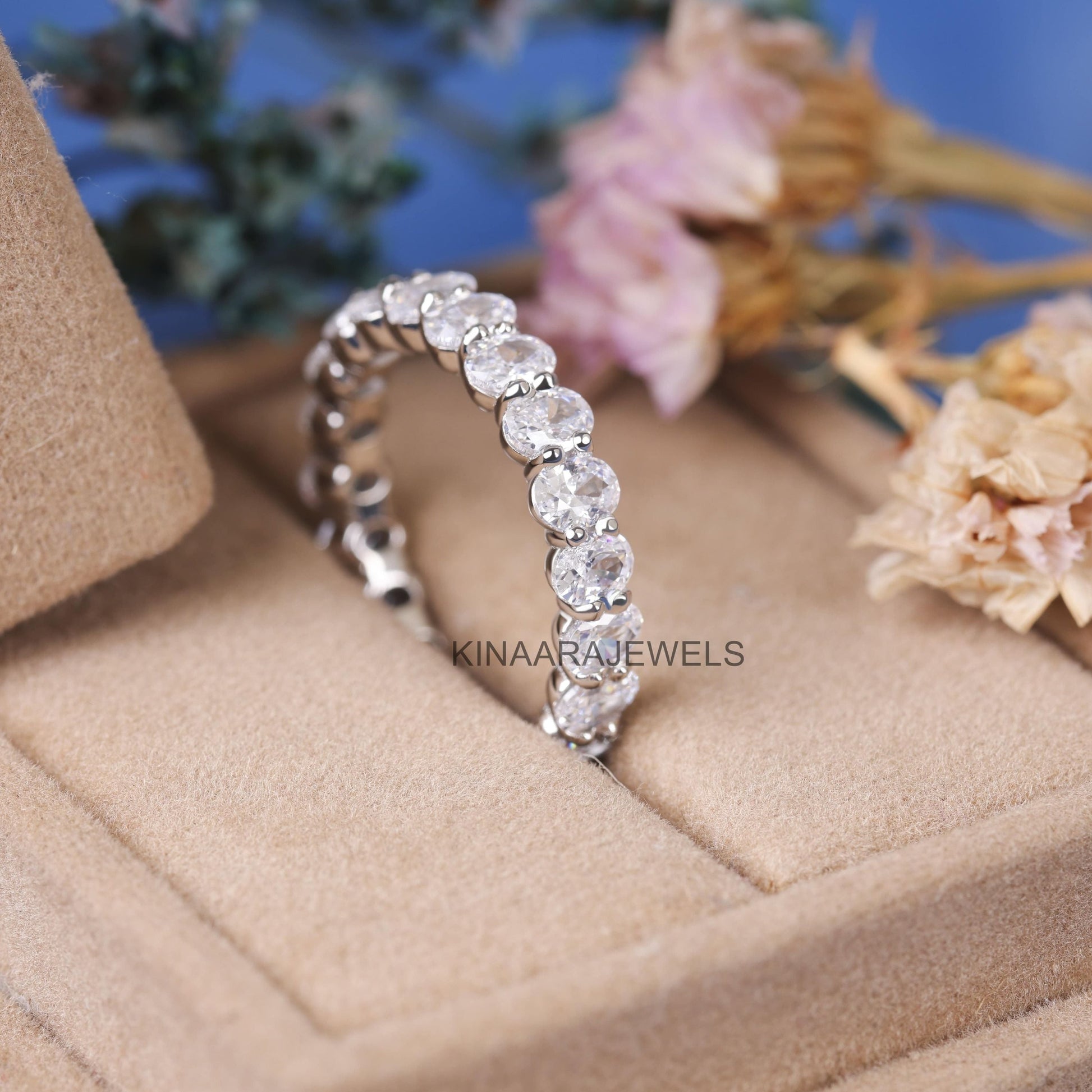 Princess cut diamond Eternity band - Kinaara Jewels