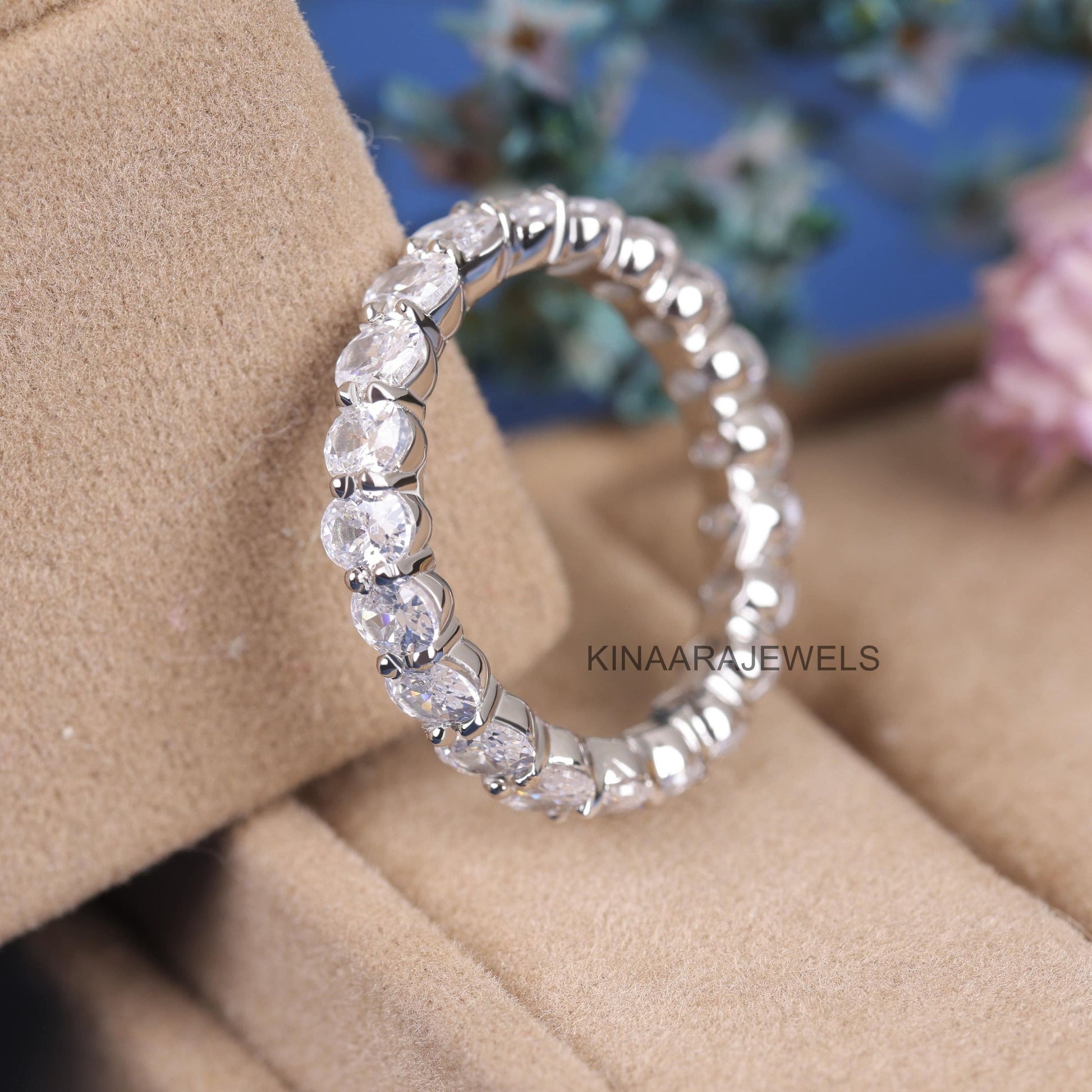 princess cut diamond eternity band