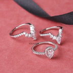 Teardrop Moissanite wedding ring set - Kinaara Jewels