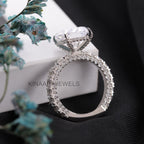 5 ct radiant cut diamond hidden halo engagement ring