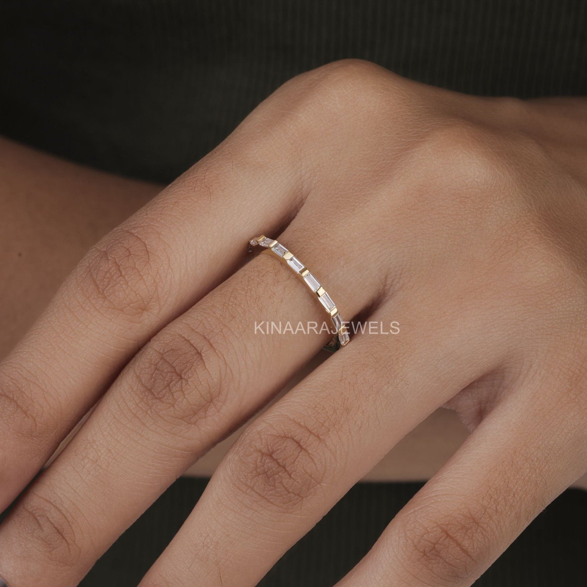 lab diamond half eternity band