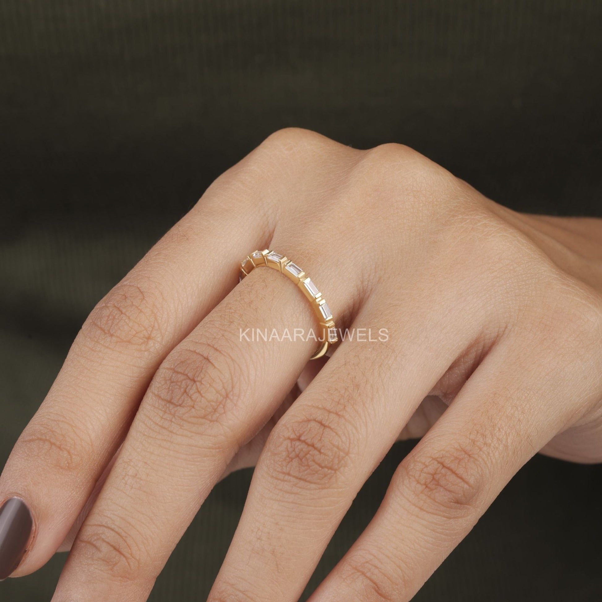bar set diamond eternity ring