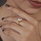 Oval Cut with Split Shank Solitaire Lab Grown Diamond Ring			1