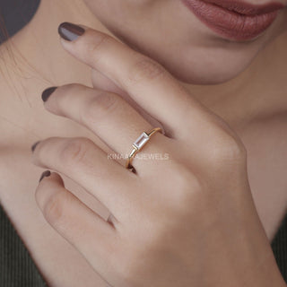 East to West Baguette Ring