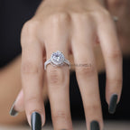 Round Cut Lab Grown Diamond Split Shank Engagement Ring1