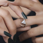 1 CT Triangle Lab Grown Diamond Promise Ring1