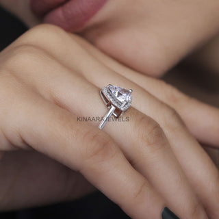 Trillian Cut Diamond Halo Engagement Ring - Kinaara Jewels1