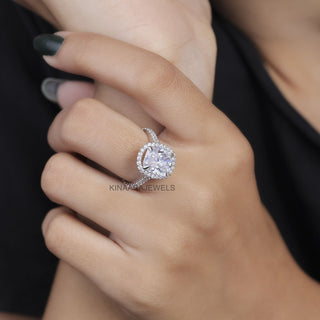 Cushion Lab Grown Diamond Engagement Ring