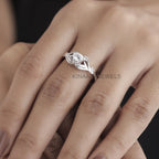 trillion cut lab grown diamond ring
