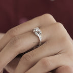Trillion Cut Lab Grown Diamond Botanical Ring - Kinaara Jewels1