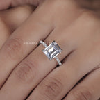 emerald cut diamond engagement ring