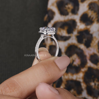 cushion halo engagement ring