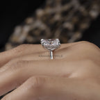  Radiant Cut Moissanite Hidden Halo Solitaire Ring8