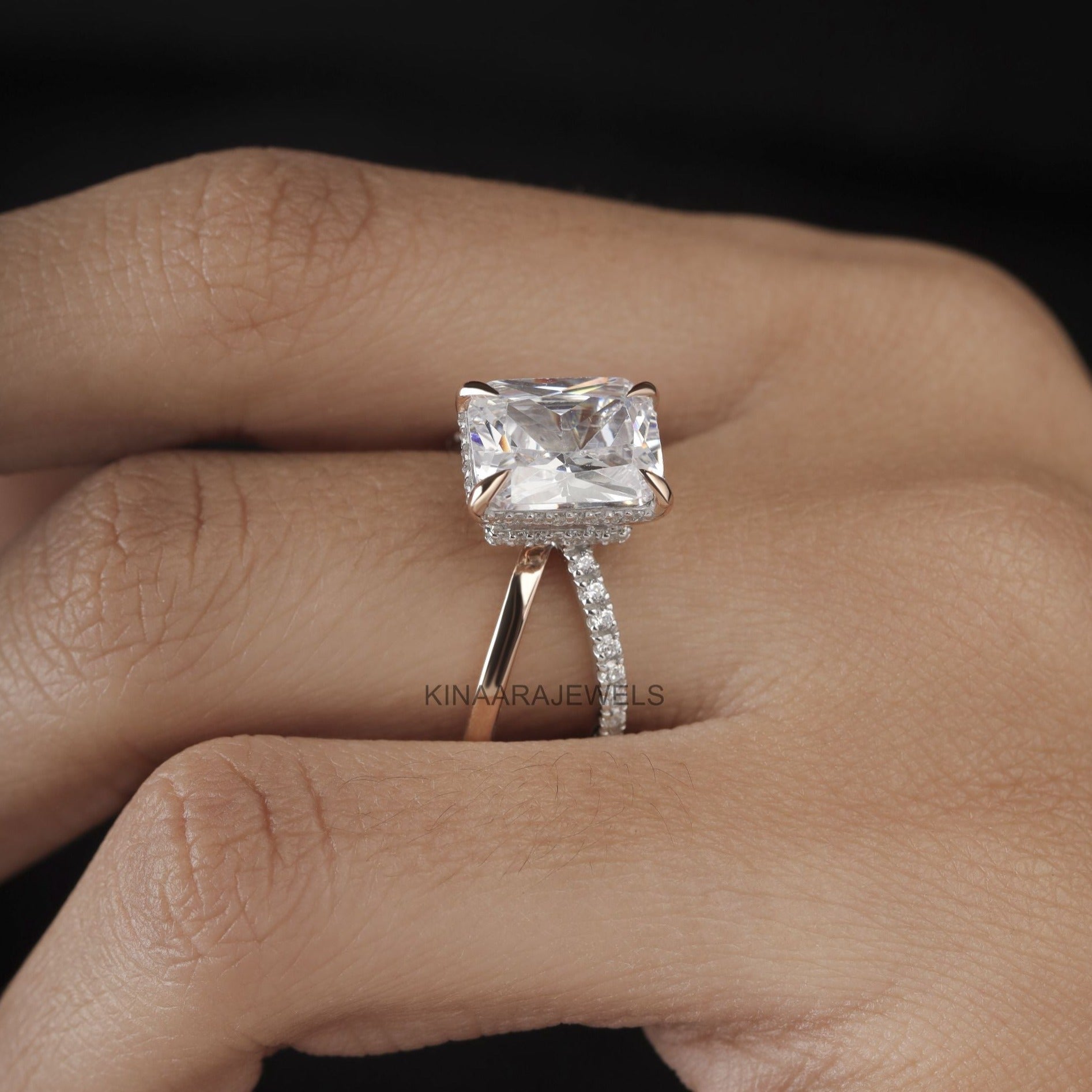 criss cross shank solitaire engagement ring