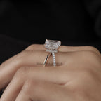 Radiant Cut Criss Cross Shank Solitaire Engagement Ring - Kinaara Jewels1