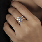 radiant cut solitaire engagement ring