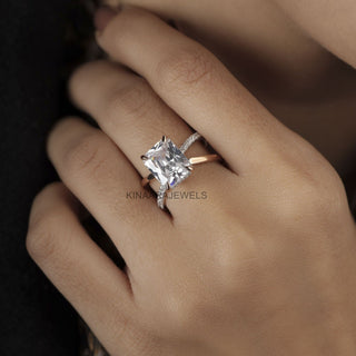 radiant cut solitaire engagement ring