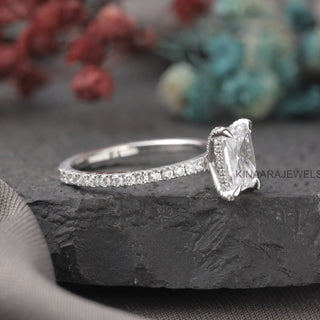 2.25 CT Radiant Cut Diamond Hidden Halo Wedding Ring - Kinaara Jewels