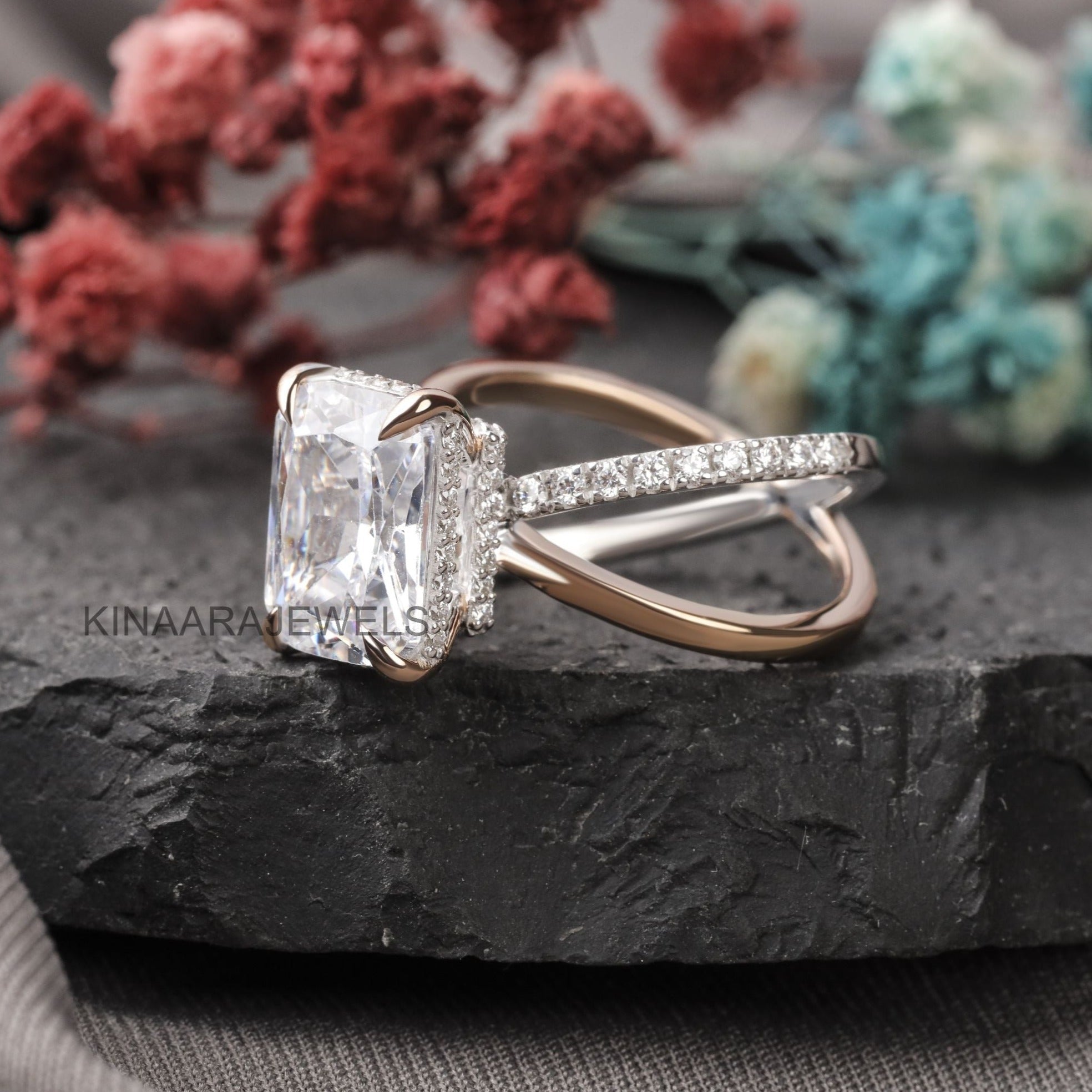criss cross engagement ring
