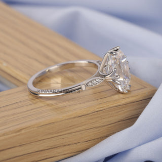 Elongated Cushion Cut Moissanite Engagement Ring - Kinaara Jewels