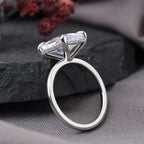 4.50 CT Radiant Cut Moissanite Hidden Halo Solitaire Ring2