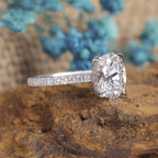 "2.5 CT Oval Cut Lab Grown Diamond Hidden Halo Engagement Ring - Kinaara Jewels
"