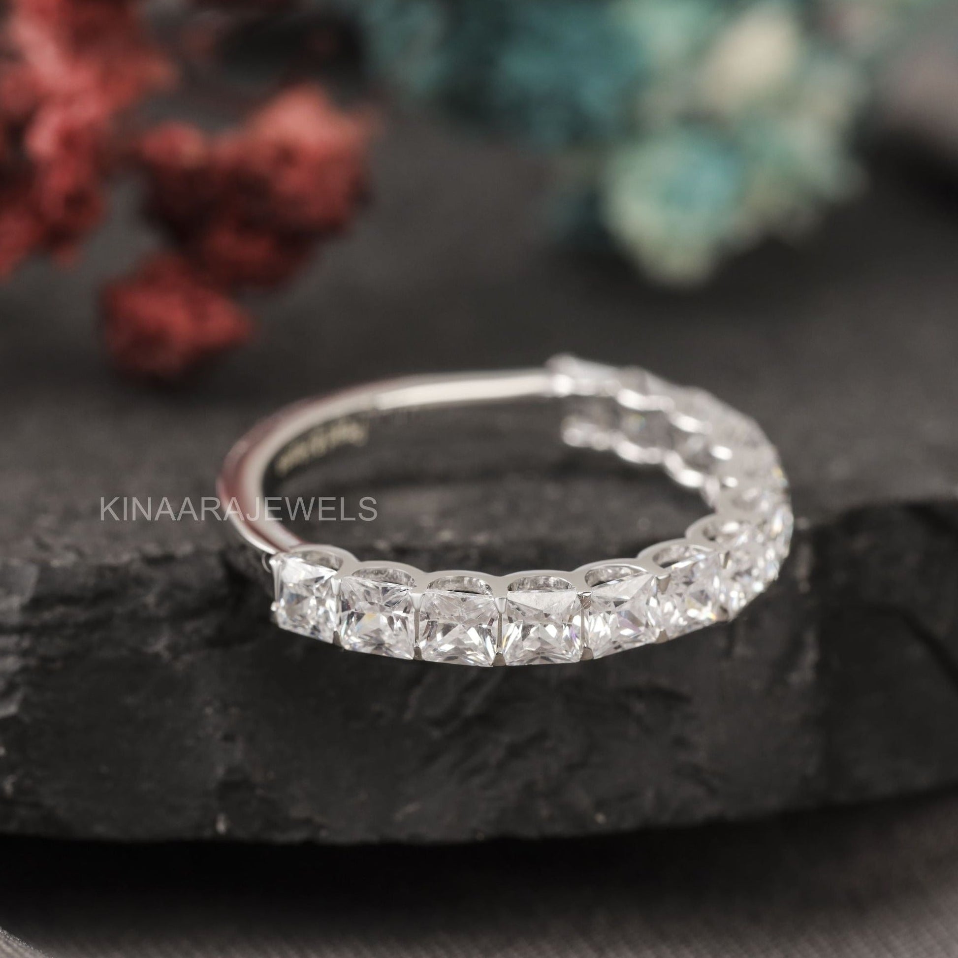 princess cut diamond eternity band