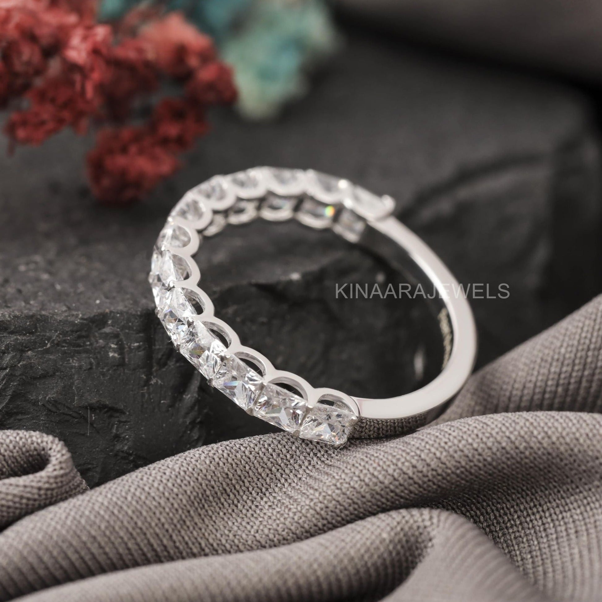 princess cut eternity band