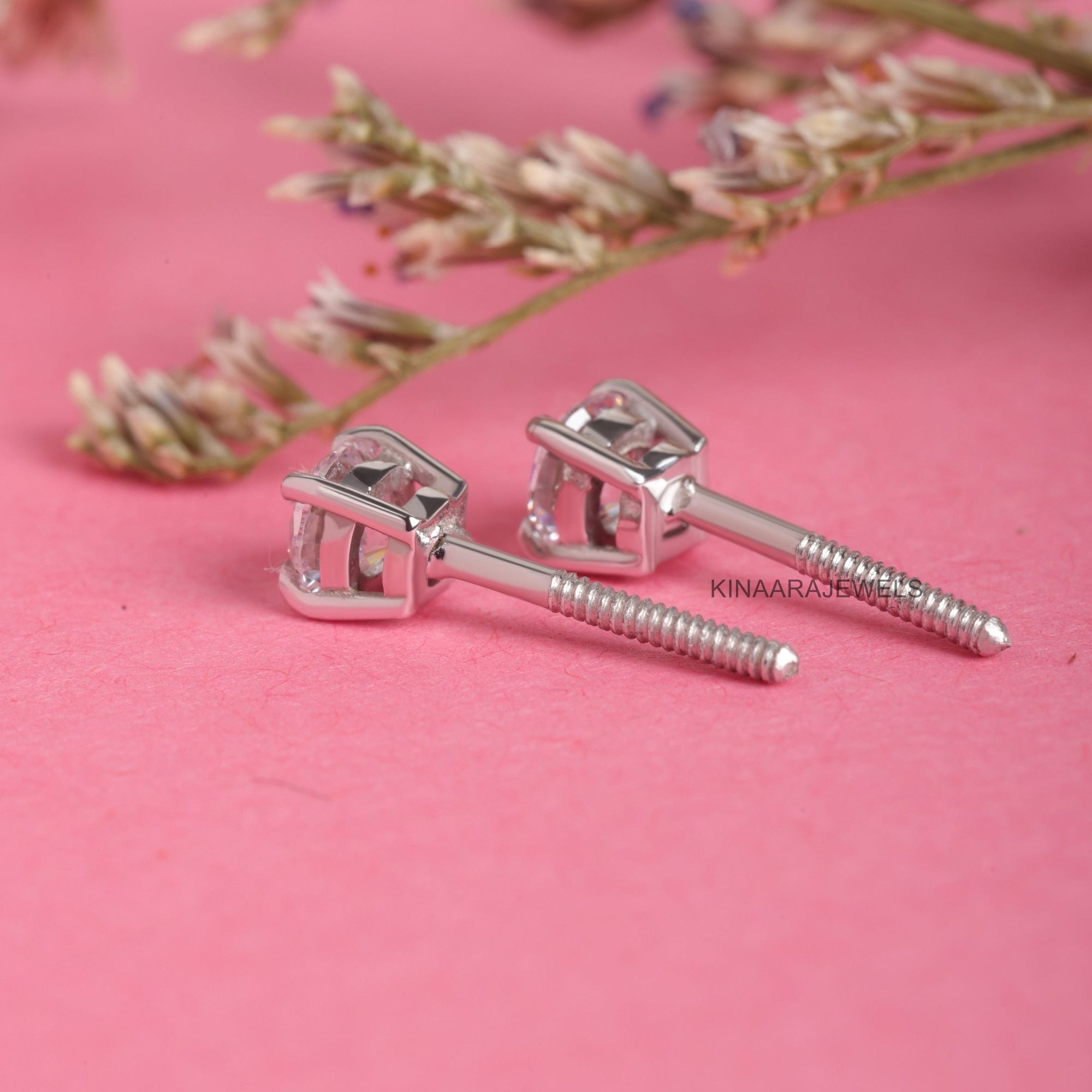 Round Cut Diamond Stud Earrings - Kinaara Jewels