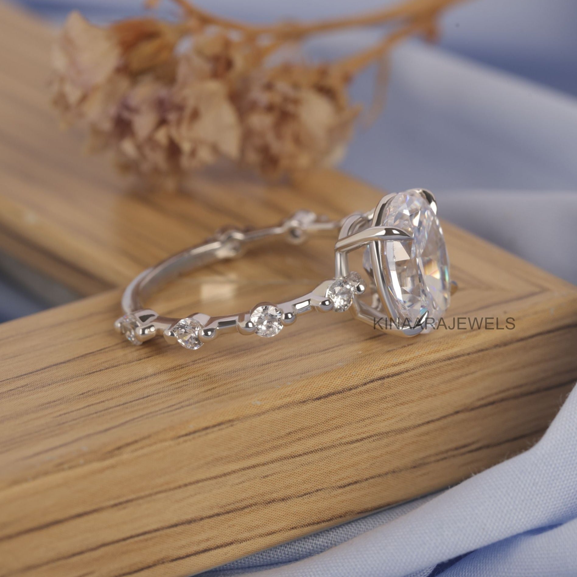 Oval Shaped Diamond Engagement Ring For Women - Kinaara Jewels1