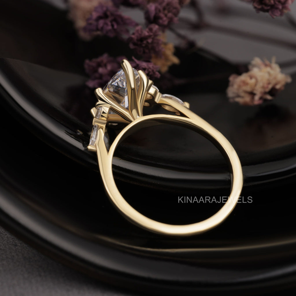  Marquise Cut Engagement Ring 14K Yellow Gold - Kinaara Jewels