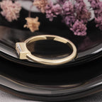 east west baguette wedding band