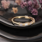 baguette half eternity band