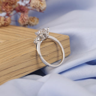 Radiant Cut Diamond Cluster Engagement Ring