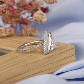 Triangle Cut Moissanite Engagement Ring - Kinaara Jewels